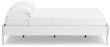 Socalle Two-Tone Queen Platform Bed showing supportive slats