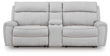 Social Pointe Pearl/Ash Chenille 3-Piece Power Reclining Sectional - image 2