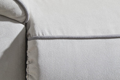 Social Pointe Pearl/Ash Chenille 3-Piece Power Reclining Sectional detail view