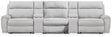 Social Pointe Pearl/Ash Chenille 5-Piece Reclining Sectional with Storage Consoles - image 1