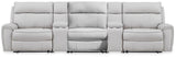 Social Pointe Pearl/Ash Chenille 5-Piece Reclining Sectional with Storage Consoles - image 1
