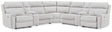 Social Pointe Pearl/Ash Chenille 7-Piece Reclining Sectional with Storage Consoles - image 1