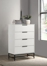 Sonora bedroom chest white top detail