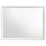 Side angle of Sonora dresser mirror white