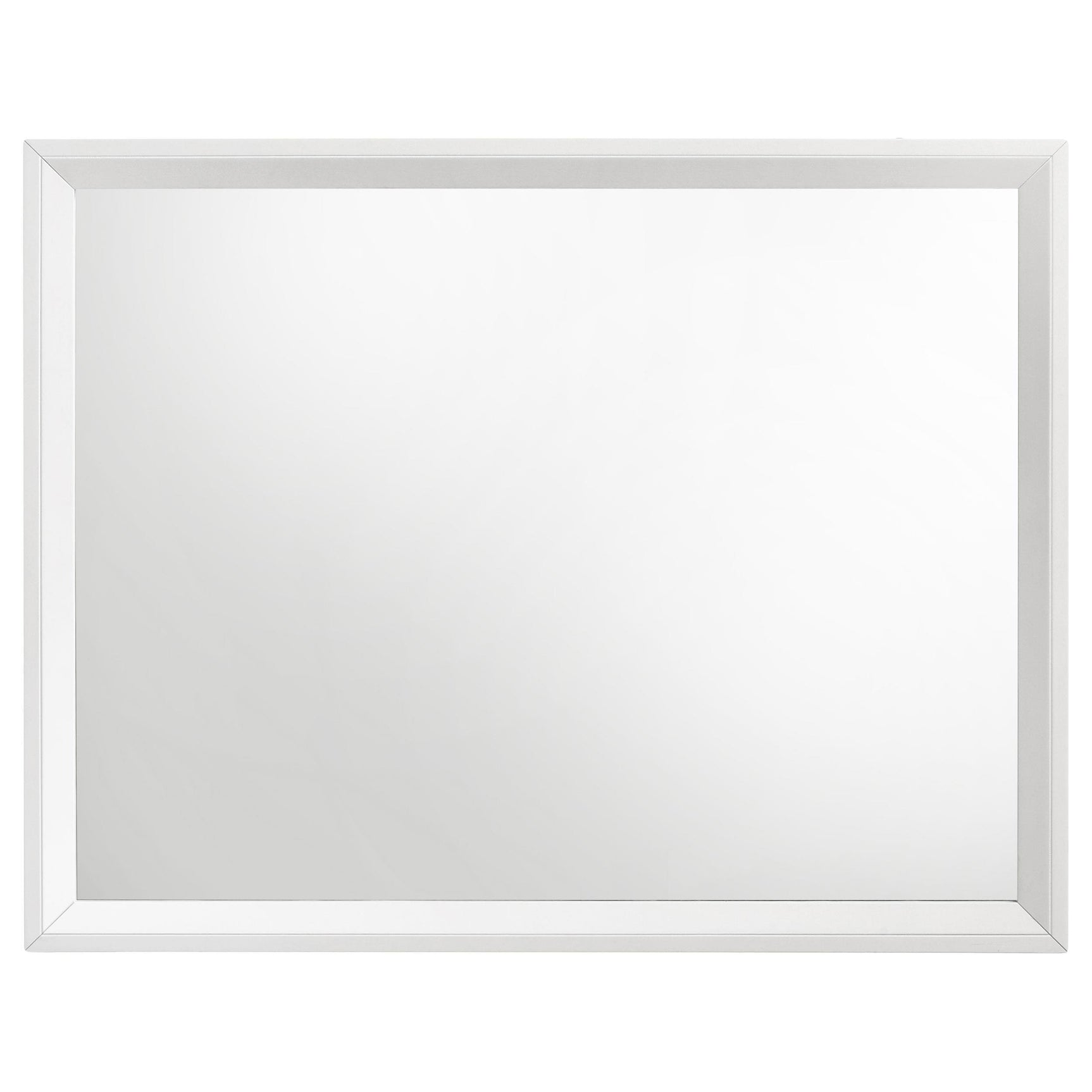 Side angle of Sonora dresser mirror white