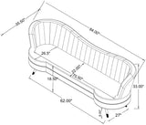 SOPHIA Sophia 3-piece Upholstered Channel Tufted Sofa Set Grey 506864-S3 - Ella Furniture