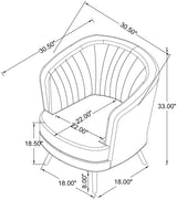 SOPHIA Sophia 3-piece Upholstered Channel Tufted Sofa Set Grey 506864-S3 - Ella Furniture