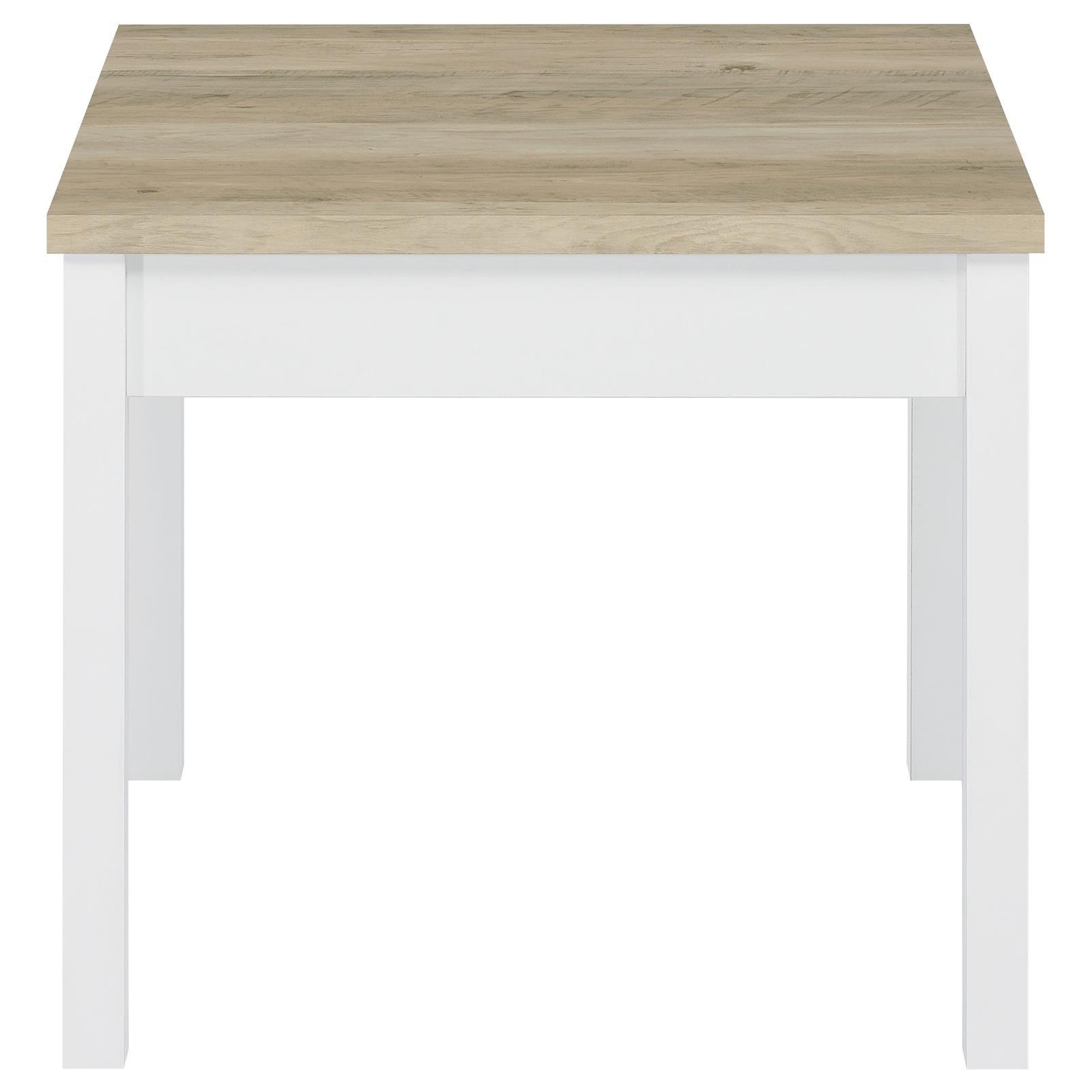 Stacie 3-piece coffee table set antique pine and white features clean lines and laminate finish