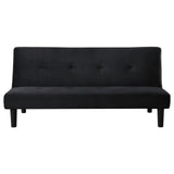 Stanford Convertible Sofa Bed black folded as bed