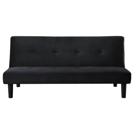 Stanford Convertible Sofa Bed black folded as bed