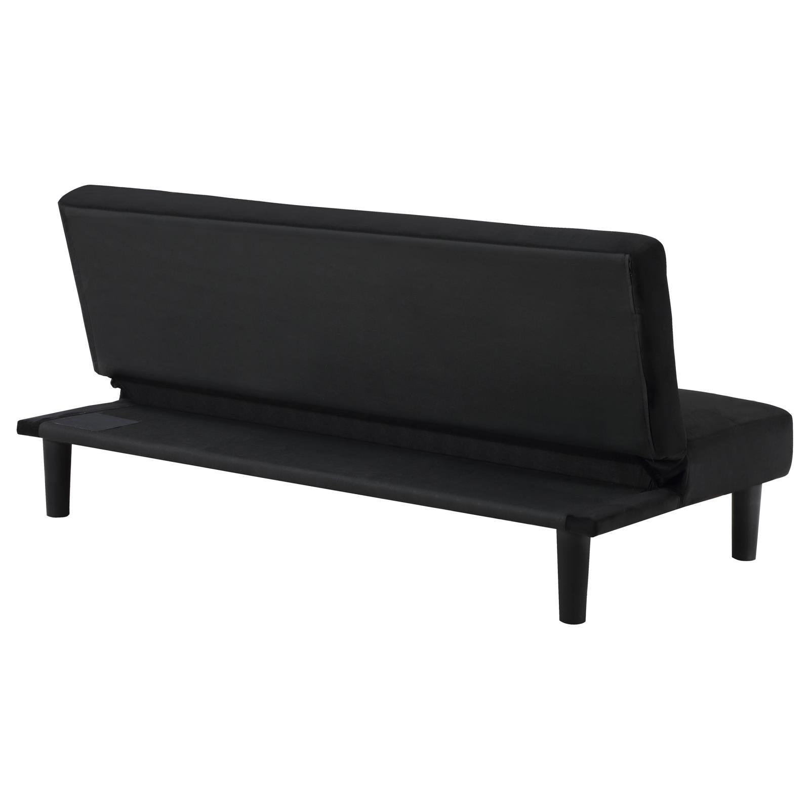 Stanford Sofa Bed black seat cushion close-up