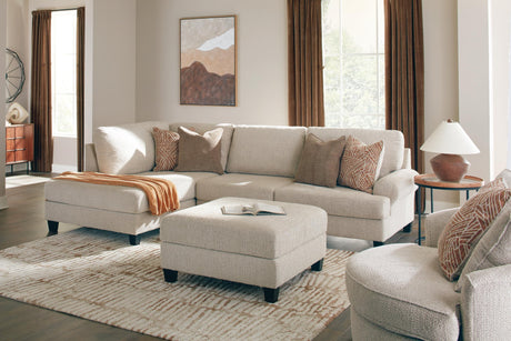Steelwater Latte Retreat 2-Piece Sectional with Chaise and Oversized Accent Ottoman - image 1