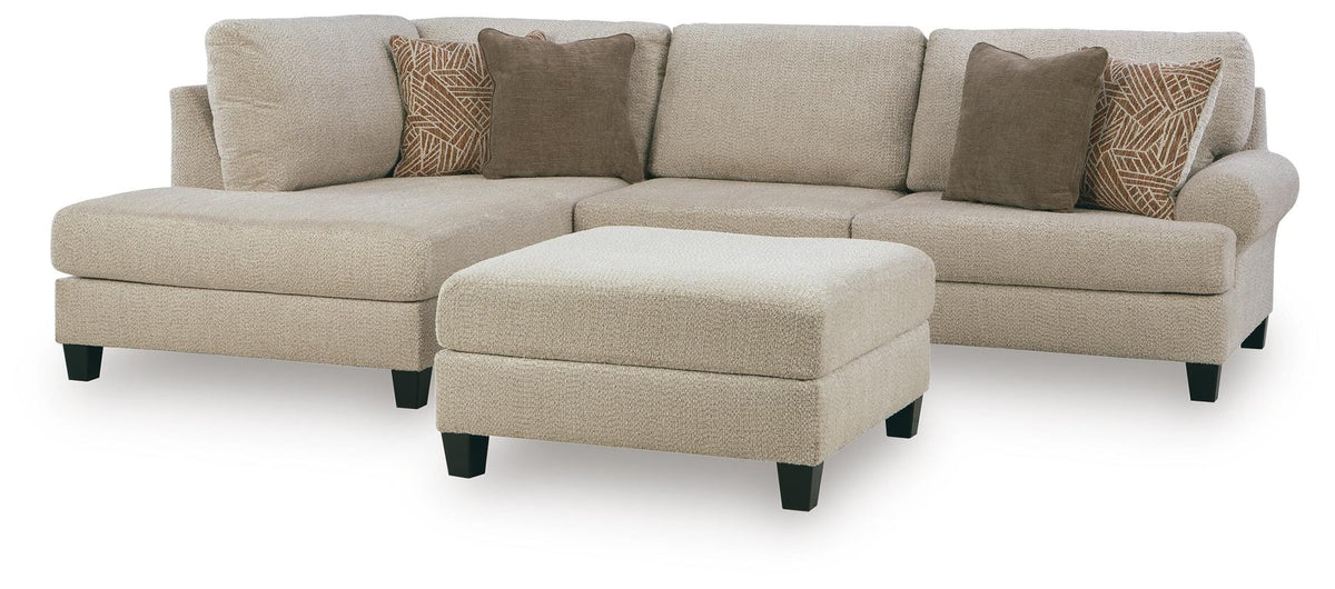 Steelwater Latte Retreat 2-Piece Sectional with Chaise and Oversized Accent Ottoman - image 3