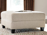 Steelwater Retreat Latte Chenille Oversized Accent Ottoman from Decor Furniture