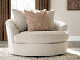 Steelwater Retreat Latte Chenille Oversized Swivel Accent Chair from Decor Furniture