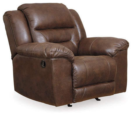 Stoneland Chocolate Reclining Sofa corner detail