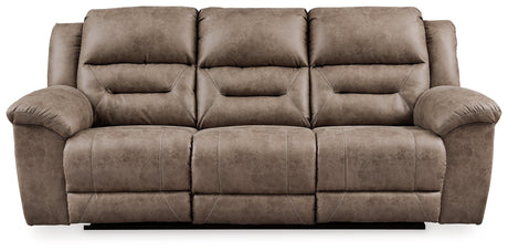 Side view of power reclining sofa