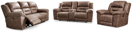 Stoneland Fossil power reclining loveseat with center console