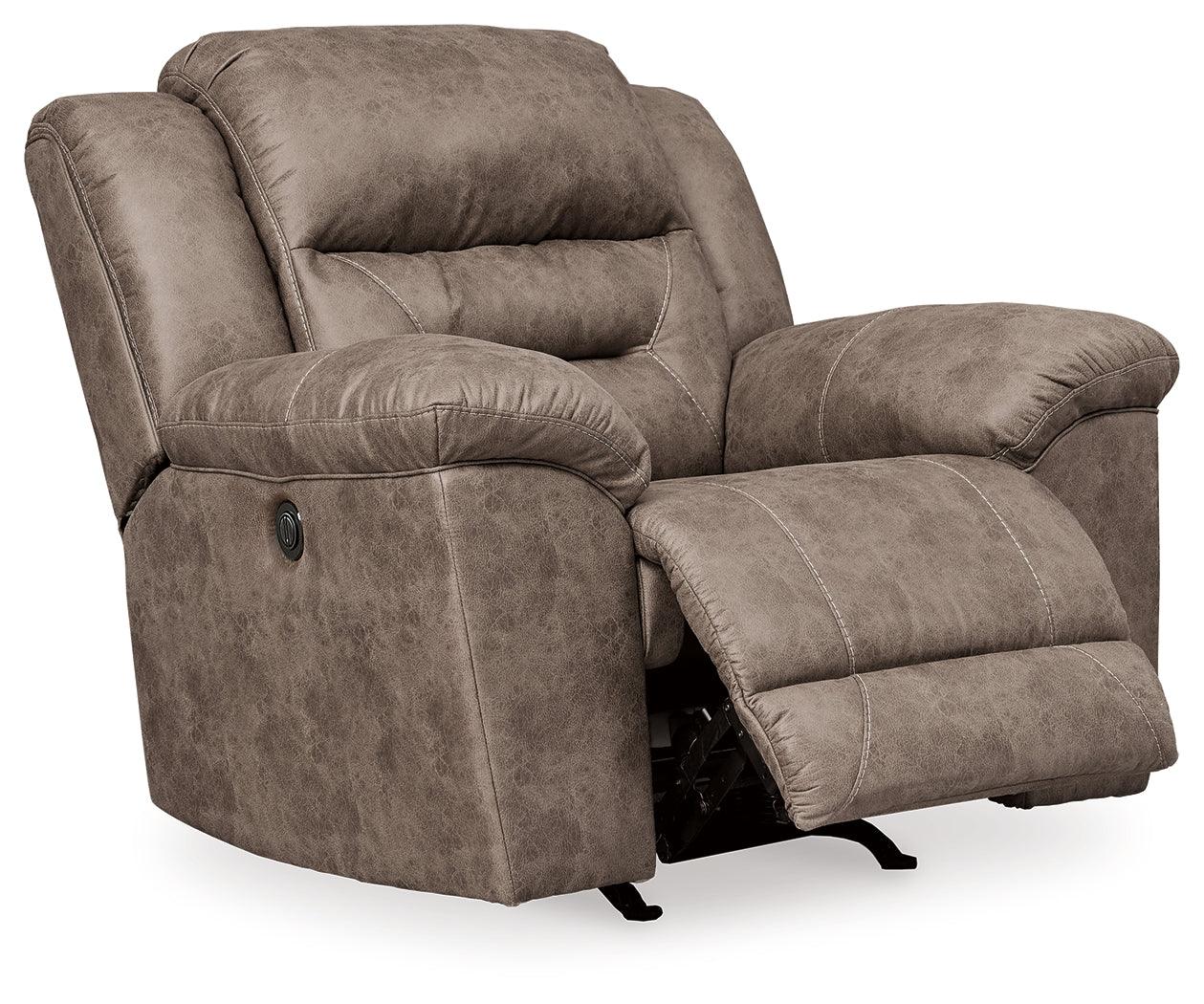 Attached cushions on loveseat