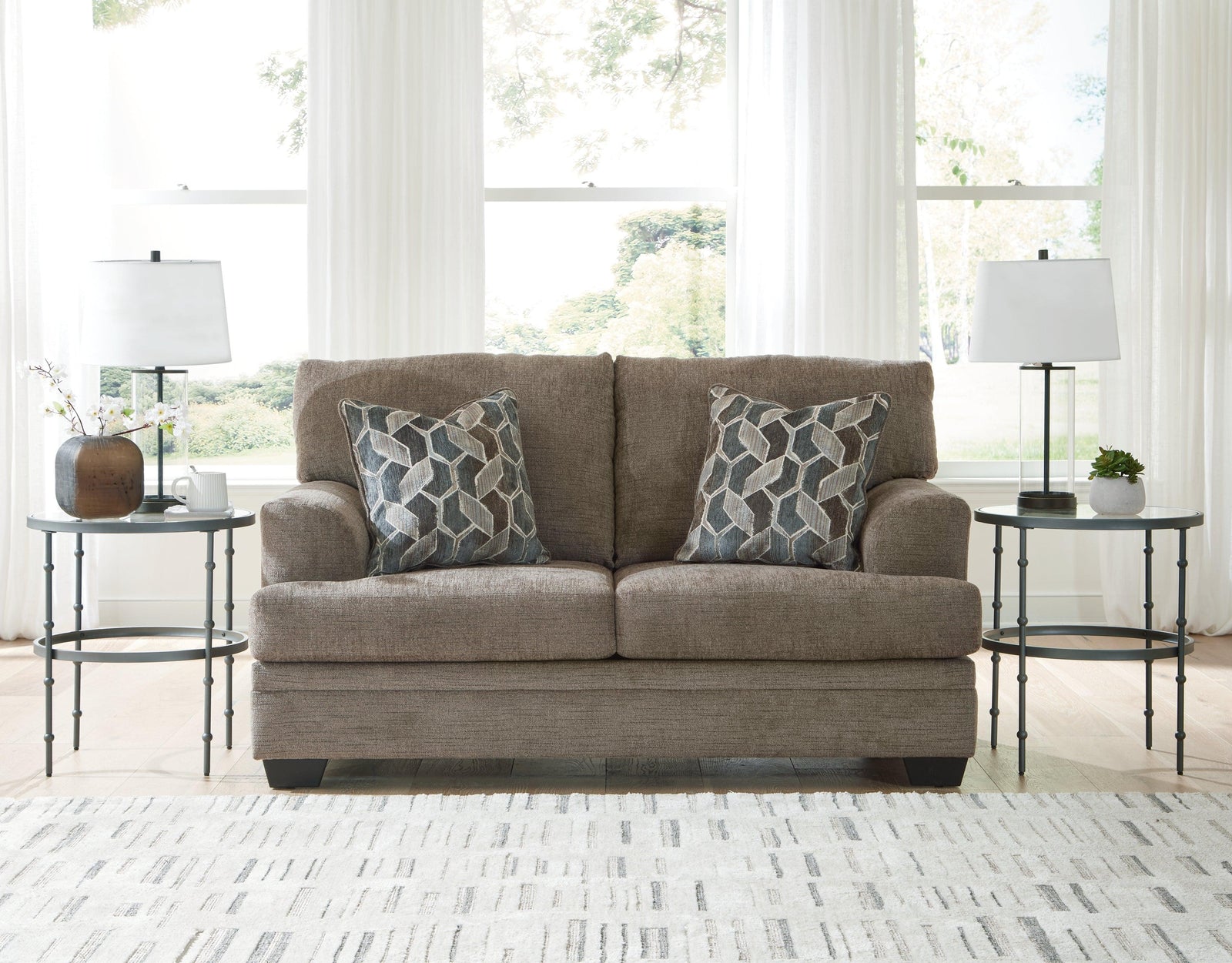 Stonemeade Nutmeg Chenille Loveseat - Ella Furniture