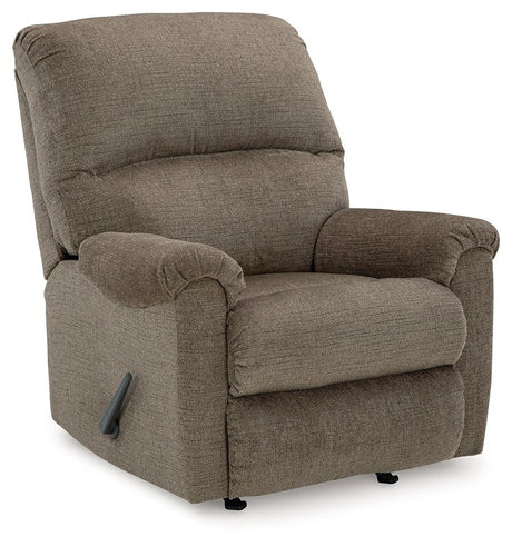 side view of Stonemeade Nutmeg Chenille Recliner recliner