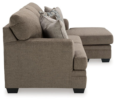 Accent pillows on Stonemeade sofa chaise