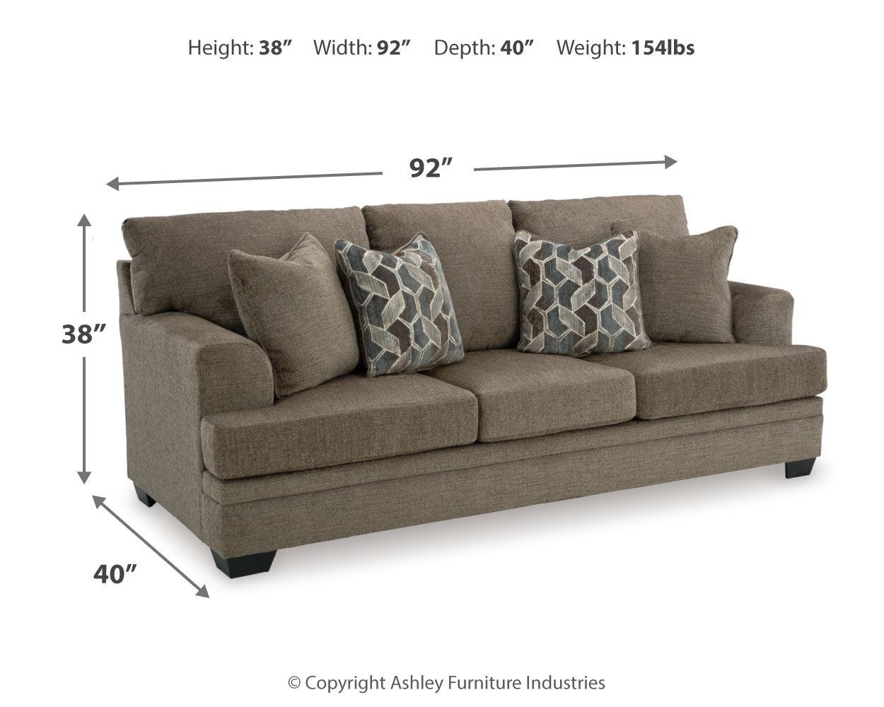 Stonemeade Nutmeg Sofa, Loveseat, Chair And Ottoman - Ella Furniture