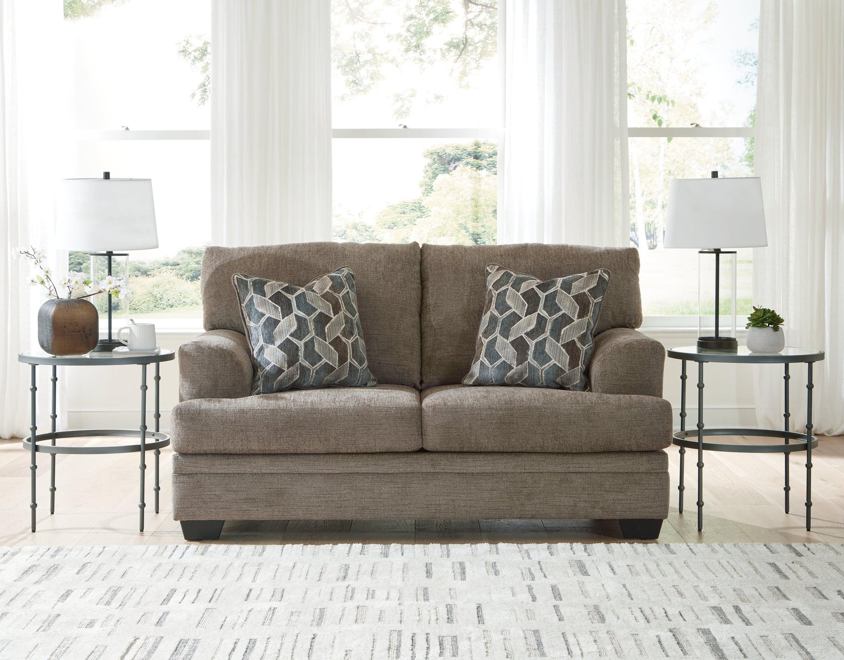 Stonemeade Nutmeg Sofa, Loveseat, Chair And Ottoman - Ella Furniture