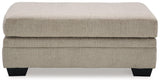 Stonemeade Taupe Chenille Ottoman - Ella Furniture