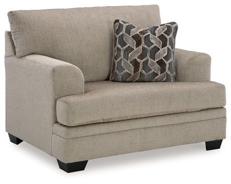 Stonemeade Taupe Chenille Oversized Chair side view