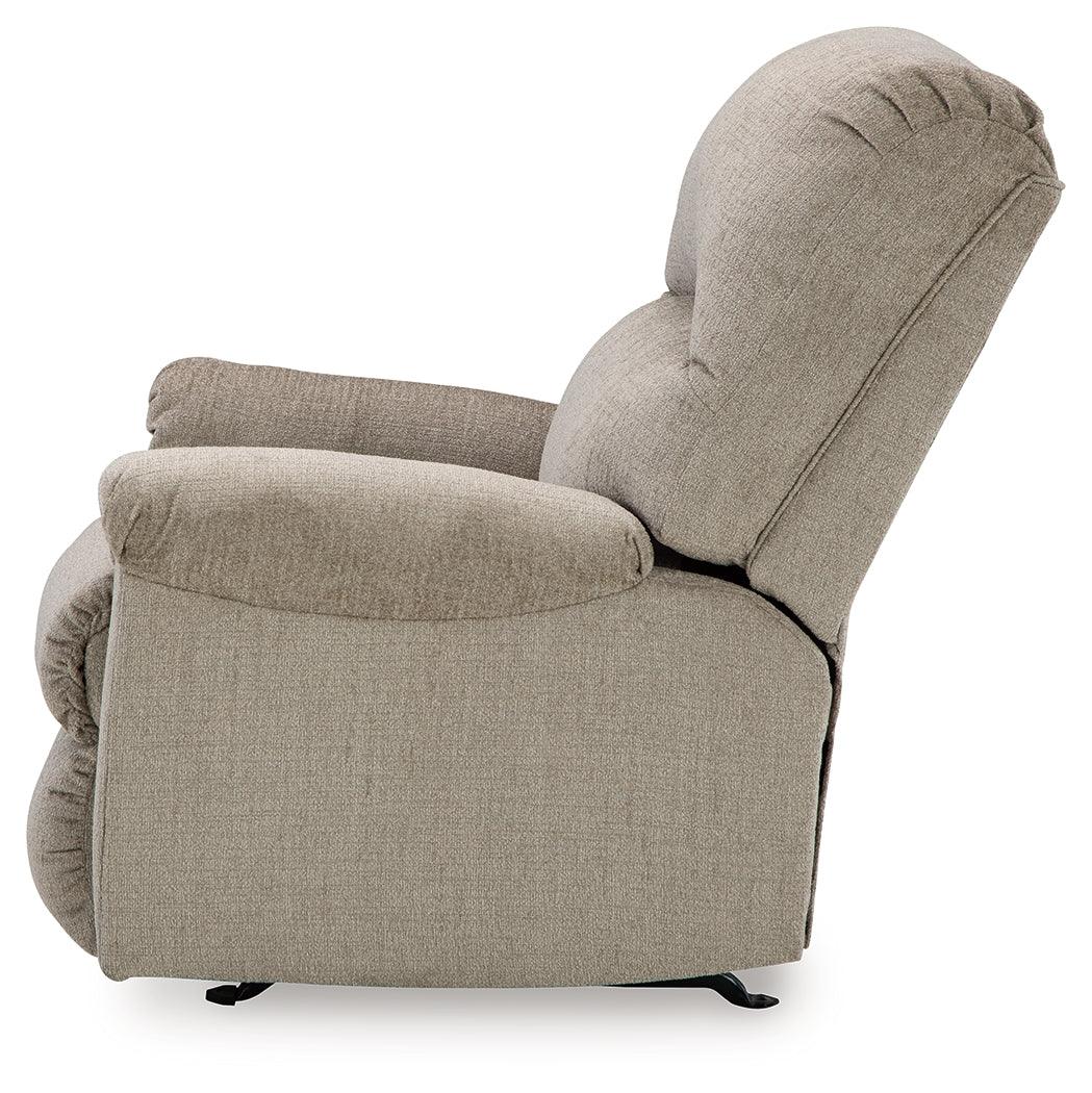 Stonemeade Taupe Chenille Recliner - Ella Furniture