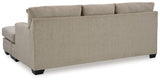 Stonemeade Taupe Chenille Sofa Chaise - Ella Furniture