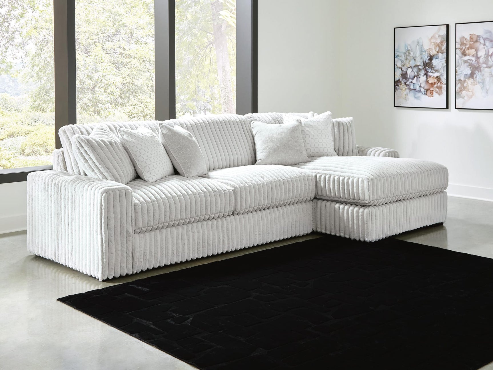 Stupendous Alloy Velvet 2-Piece Sectional with Chaise view 2