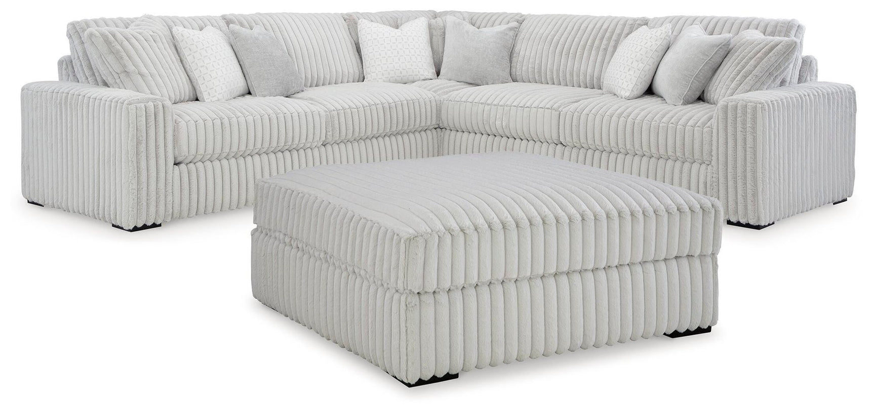 Stupendous Alloy 3-Piece Sectional with Ottoman - image 2