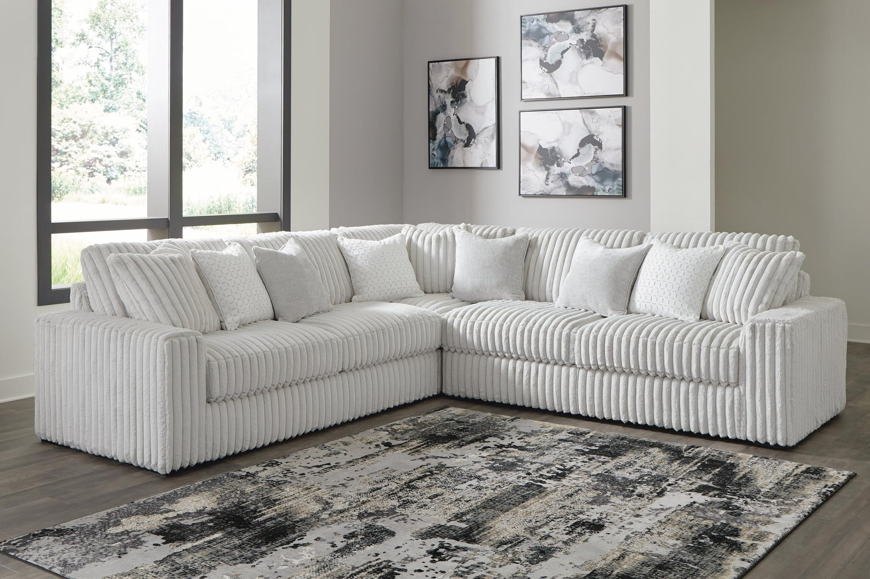 Stupendous Alloy 3-Piece Sectional with Ottoman - image 8