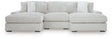 Stupendous Alloy Velvet 3-Piece Sectional with Double Chaise - image 1
