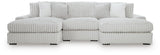 Stupendous Alloy Velvet 3-Piece Sectional with Double Chaise - image 1