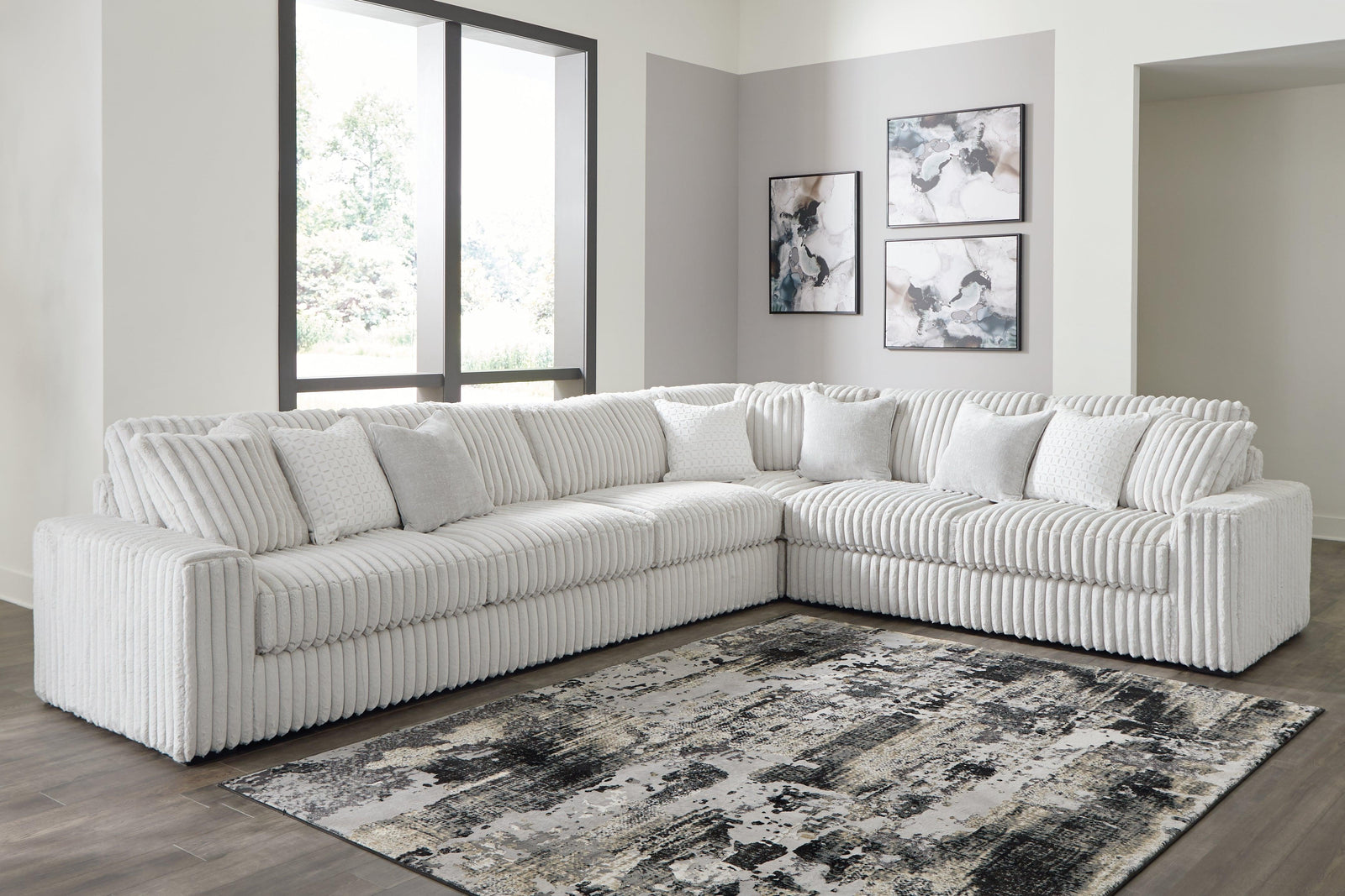 main view of Stupendous Alloy Velvet 4-Piece Sectional sectional sofa