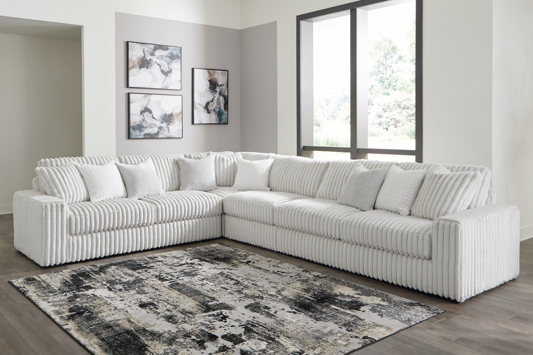 alternate main angle of Stupendous Alloy Velvet 4-Piece Sectional sofa