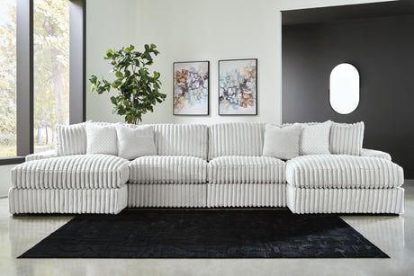 Stupendous Alloy Velvet 4-Piece Sectional with Double Chaise - image 1