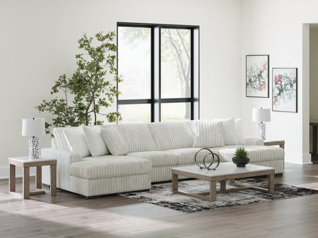 Stupendous Alloy Velvet 4-Piece Sectional with Double Chaise - image 3