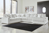 Stupendous Alloy Velvet 5-Piece Sectional with Chaise - image 1
