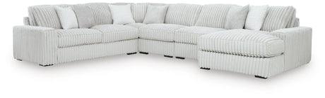 Stupendous Alloy Velvet 5-Piece Sectional with Chaise - image 2