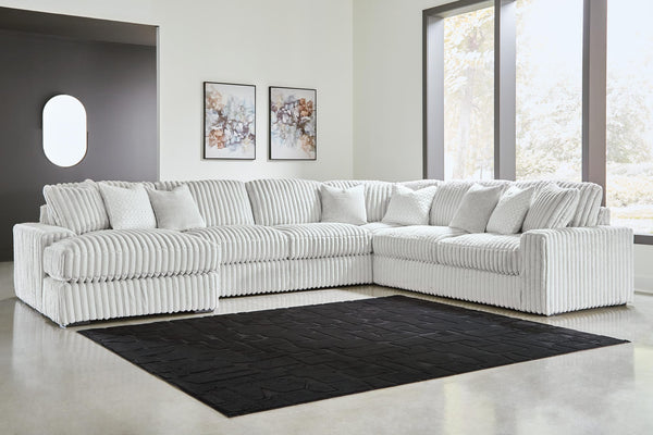 Stupendous Alloy Velvet 5-Piece Sectional with Chaise from Decor Furniture