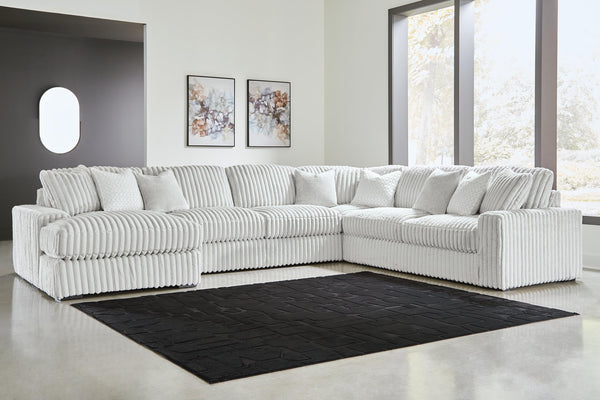 Stupendous Alloy Velvet 5-Piece Sectional with Chaise - image 1