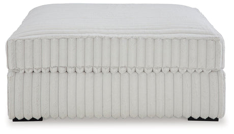 Stupendous Alloy Velvet Oversized Accent Ottoman showing faux wood feet