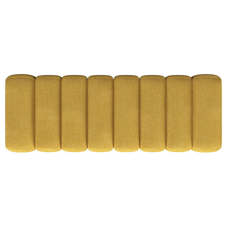 Summer bench with firm foam cushioning detail