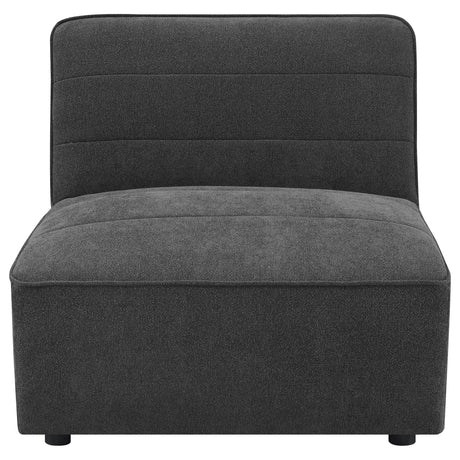 Sunny 6-Piece Upholstered Modular Sectional Sofa Charcoal fabric detail