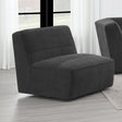 Sunny Upholstered Armless Chair Dark Charcoal, side view