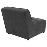 SUNNY Sunny Upholstered Armless Chair Dark Charcoal 552081 - Ella Furniture